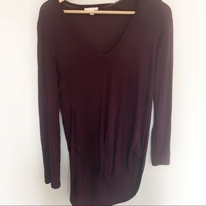 Wilfred from Aritzia plum hi low long sleeve tee